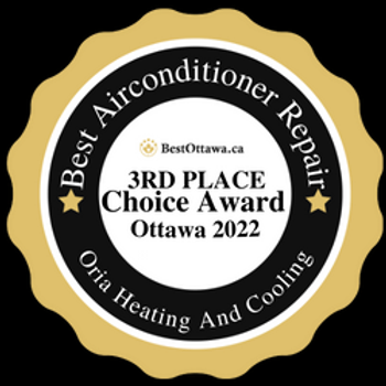 3rd place Ottawa 2022 Choice Award - Best Air Conditioner repair