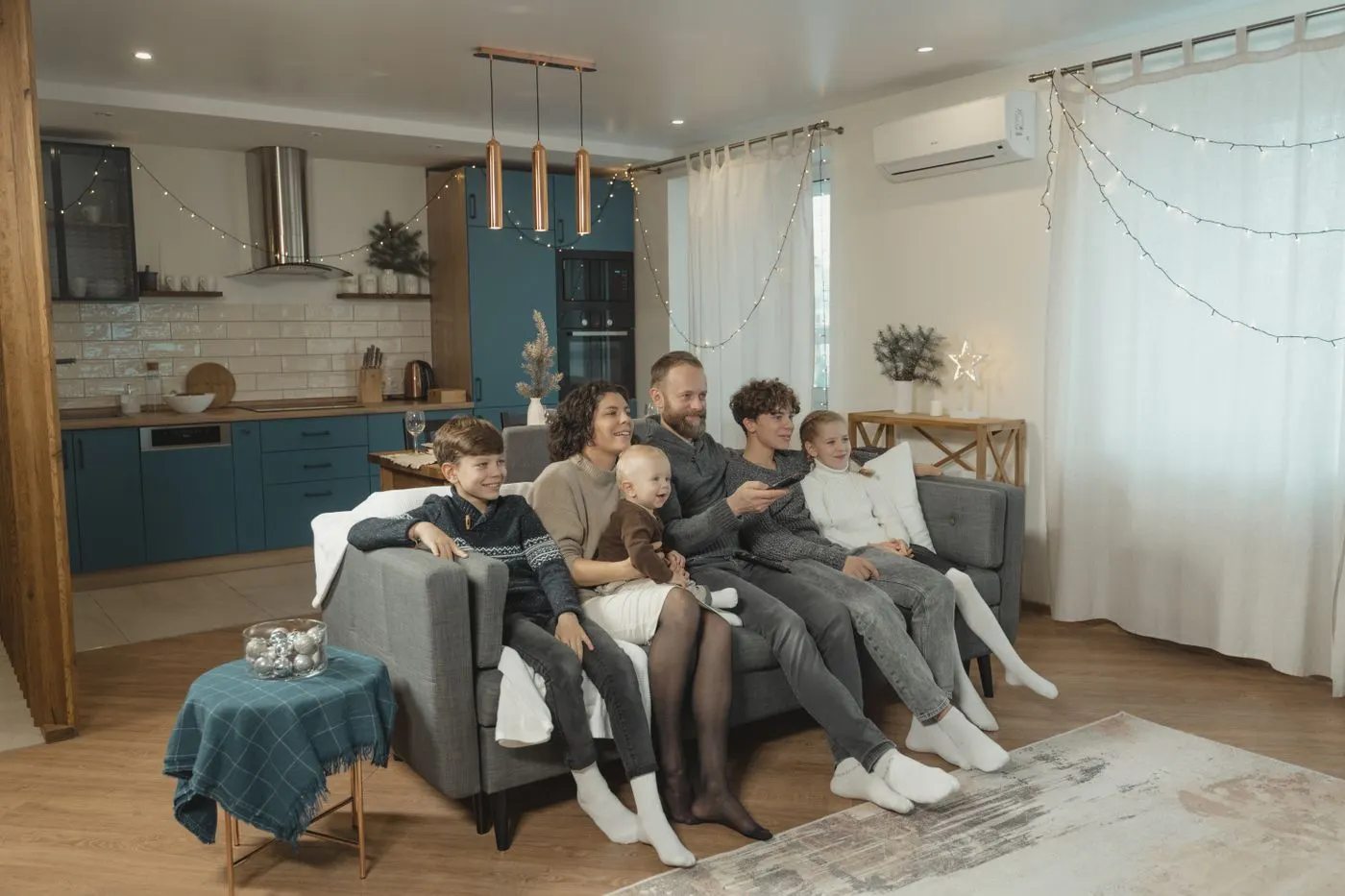 Family warm and comfortable at home Family warm and comfortable at home